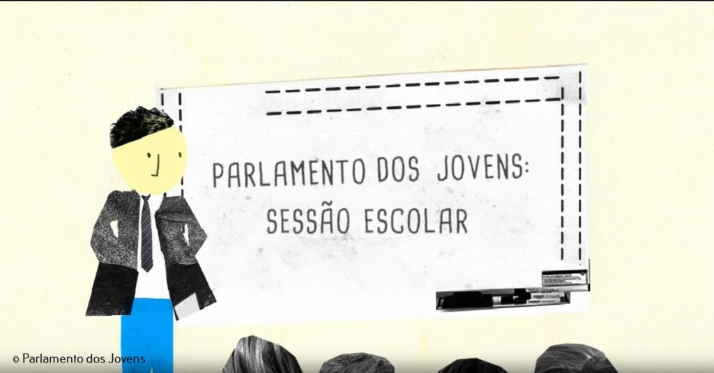 cartaz alusivo à iniciativa Parlamento dos Jovens